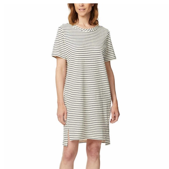 Buffalo Ladies Striped Dress Short Sleeve Black and White Large L - Picture 1 of 6